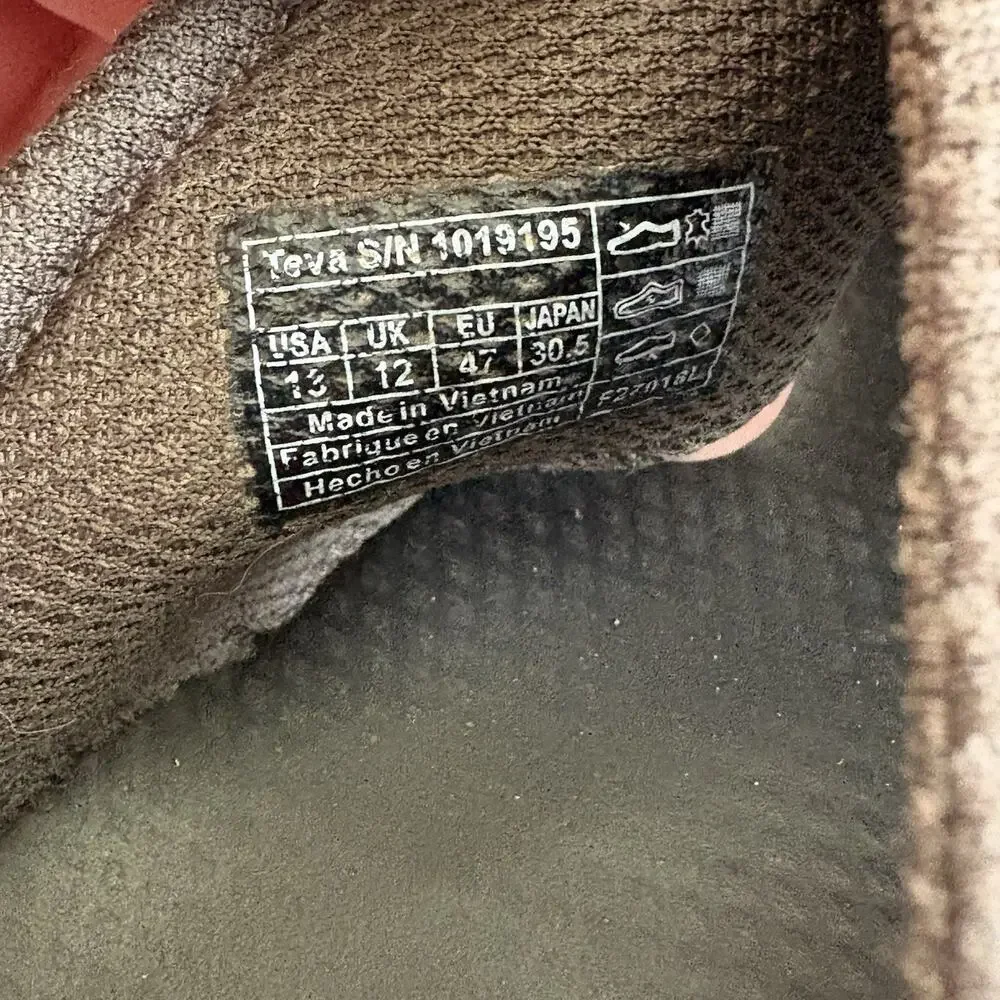 Teva Katavi 2 S/N 1019195 Slide Sandals Mens Size 13 Brown Slip On Comfort